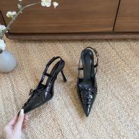 Diseño de nicho versátil stiletto puntiagudo tacones altos mujeres desgaste nueva moda Spice girl bolsa cabeza sandalias - details 34