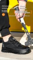 Los hombres de trabajo de seguros de zapatos anti-smash anti-perforación aislados cuatro estaciones de trabajo ligero resistente al desgaste zapatos impermeables de la obra - details 4