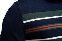 Suéter de punto medio para hombre, tops casuales a rayas, otoño e invierno - details 17