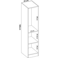 Essen Armario ropero de 1 Puerta, Madera de ingeniería, Roble Natural, 184x41x52 cm - details 2
