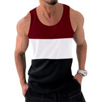 Chaleco de verano para hombre, informal, deportivo, de moda, para fitness, para correr, con bloques de color, sin mangas - details 21