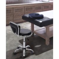 Taburetes de salón giratorios con altura ajustable, sillas con ruedas de 59-70 cm, negro - details 24