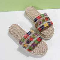 Sandalias de plataforma gruesa para mujer, alpargatas, chanclas, talla grande, color rojo, 43, 42, 41, 40 - details 3