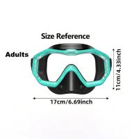 Máscara de buceo panorámica, máscara de snorkel de 3 ventanas con cubierta para la nariz, gafas de snorkel antiniebla, equipo libre de buceo y entrenamiento de natación - details 1