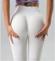 Pantalones para correr de yoga sin costuras para mujer, cintura alta, control abdominal, monos deportivos, levantamiento de cadera, calcetines de entrenamiento elásticos, 30 - details 2