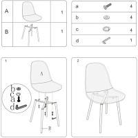 Sillas de Comedor Ergonómicas Nórdicas Paquete de 4, Elegante Diseño Transparente, Acrílico, Versátil para Cocina - details 5