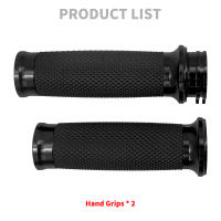 Manillar Universal para motocicleta, empuñaduras negras de 1 "para Harley y 25mm, Touring, Road King, Dyna, VRSC, Sportster XL, 883, 1200, XR, Softail - details 2