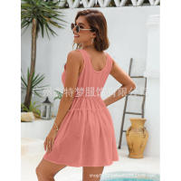 Vestido de bolsillo de encaje con cuello en V y protector solar de playa elegante nuevo a la moda para mujer - details 8