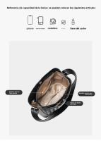 Bolso de hombro de cuero tejido a mano de gran capacidad a la moda bandolera bandolera bandolera para mujer - details 18