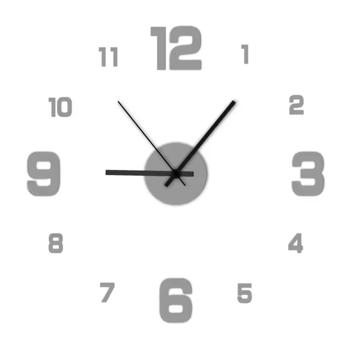 Reloj de pared creativo sin marco DIY, decoración de pared, reloj silencioso para el hogar, sala de estar, decoración de pared de oficina, arte, decoración moderna para dormitorio - 1