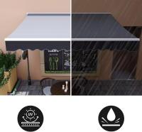 Toldo Manual plegable retráctil con manivela, protección solar, Anti-UV e impermeable, poliéster para patio, balcón, restaurante - details 5