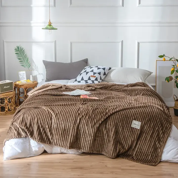 Tiendas-Manta para sofá, manta de invierno tamaño King, edredón a cuadros cálido para el hogar, colcha, Sábana de cama - 1