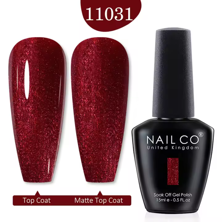 NAILCO-esmalte de uñas en Gel, Nude caqui y serie de colores, purpurina, para manicura, otoño e invierno, marrón, café, UV, rojo, 15ml - 1