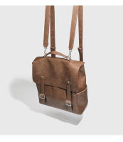 Bolso de cuero retro unisex Gran capacidad Diseño oblicuo Portátil Multifuncional - details 9