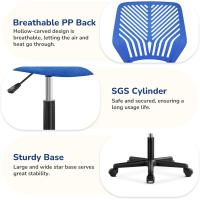 Silla Escritorio de Oficina Ergonómica Silla Giratoria Altura Ajustable sin Reposabrazos Asiento Malla Rosa - details 42