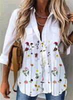 Camisa casual de manga larga de moda para mujer, blusa elegante para mujer - details 2