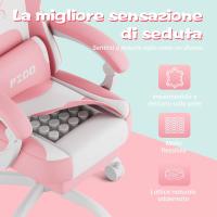 Silla de Oficina con Tejido de Alta Tecnología, Silla Gamer Silla Ordenador con Reposapiés, Cadeira Gaming Chair Silla de Ordenador, Adultos, Adolescentes (Negro) - details 16