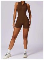 Monos deportivos sin mangas V Back Scrunch Traje de yoga de una pieza con cremallera - details 18