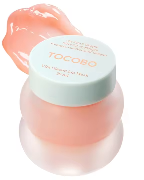 Vita Mask Exfoliante labial vegano coreano y tratamiento exfoliante durante la noche para labios secos y agrietados Hidratante, voluminizador y suavizante - Glaseado - 1