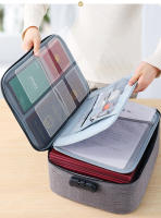 Bolsa de almacenamiento de certificados de documentos para el hogar, caja de carpeta de archivos de viaje multicapa, estuche organizador de tarjetas de crédito de pasaporte a prueba de agua - details 4