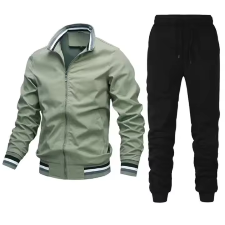 2025 conjunto de chaqueta de dos piezas de primavera chaqueta casual chaqueta bomber conjunto de chaqueta de alta calidad correr deportes - 1
