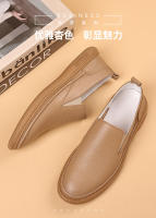 Primera capa de cuero de vaca zapatos casuales para hombres zapatos blancos transpirables para hombres zapatos - details 1