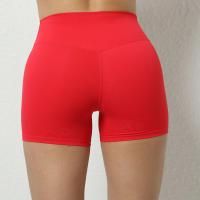 Pantalones cortos deportivos con realce para mujer, ropa deportiva de Yoga para gimnasio, color marrón, rojo, blanco y azul marino, 2024 - details 9