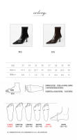 Moda nueva hebilla de cinturón stiletto botas cortas de mujer - details 3