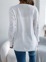 Suéter de Punto para Mujer Primavera Otoño Estilo Suelto, Manga Larga, Moda de Oficina, Crochet Ligero - details 12