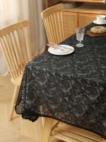 Mantel floral Ense negro, diseño estampado para cocina, salón, mesa de comedor, decoración, fiestas y eventos - details 8