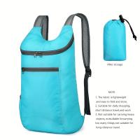 Bolsa Plegable para Viajes al Aire Libre, Paquete de Color Beige Claro Almacenable, Mochila Pequeña Portátil y Multifuncional Ultraligera - details 18