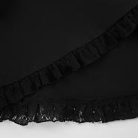 Vestido negro de línea A con diseño de manga larga para mujer, primavera verano, nuevo. - details 21