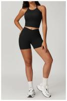 Pantalones cortos de Yoga sin costuras para mujer, ropa deportiva para Fitness, levantamiento de glúteos, gimnasio, correr - details 11