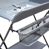 Cambiador plegable y portátil, con cesta de almacenamiento lateral, equipado con ruedas, antideslizantes para bebés hasta - details 5