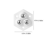 Polea universal autoadhesiva silenciosa de 4 piezas 360 ° Rueda Universal de alta resistencia con rotación, 3 cuentas, caja de almacenamiento de polea móvil de 3 cuentas - details 0