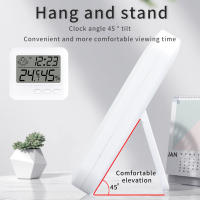 Medidor de temperatura y humedad de cara sonriente para interiores, estación meteorológica para el hogar, termómetro Digital LCD, higrómetro con reloj despertador - details 2