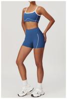 Conjunto de Yoga sin Mangas Estilo Gimnasio para Mujeres Conjunto Deportivo de Primavera/Verano con Levantamiento de Cintura y Cadera Bra+Shorts - details 11