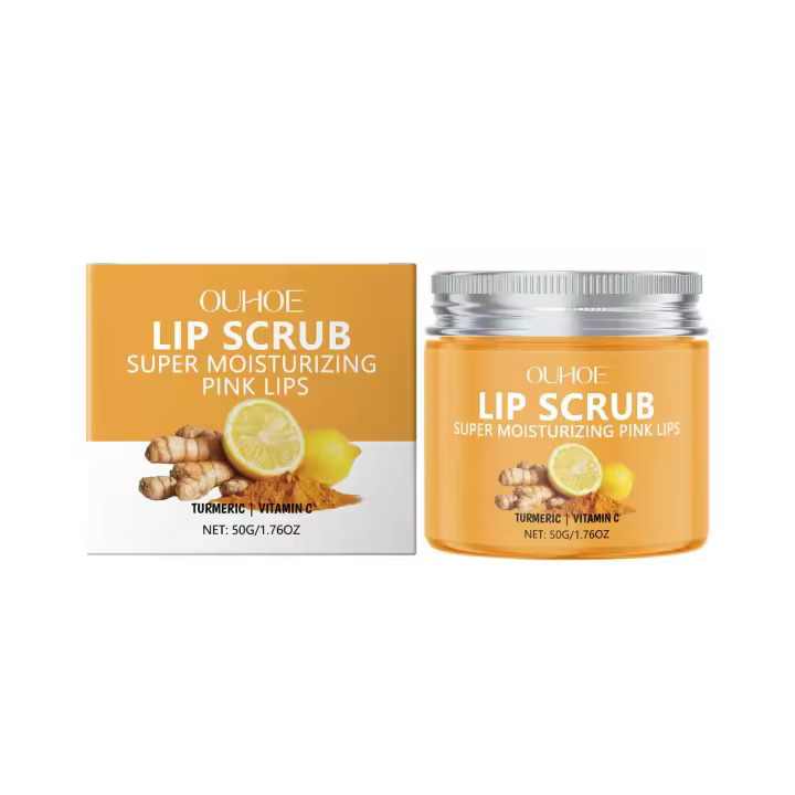 El exfoliante de cúrcuma hidrata, limpia, exfolia, suaviza y suaviza los labios, lápiz labial para el cuidado de los labios. - 1