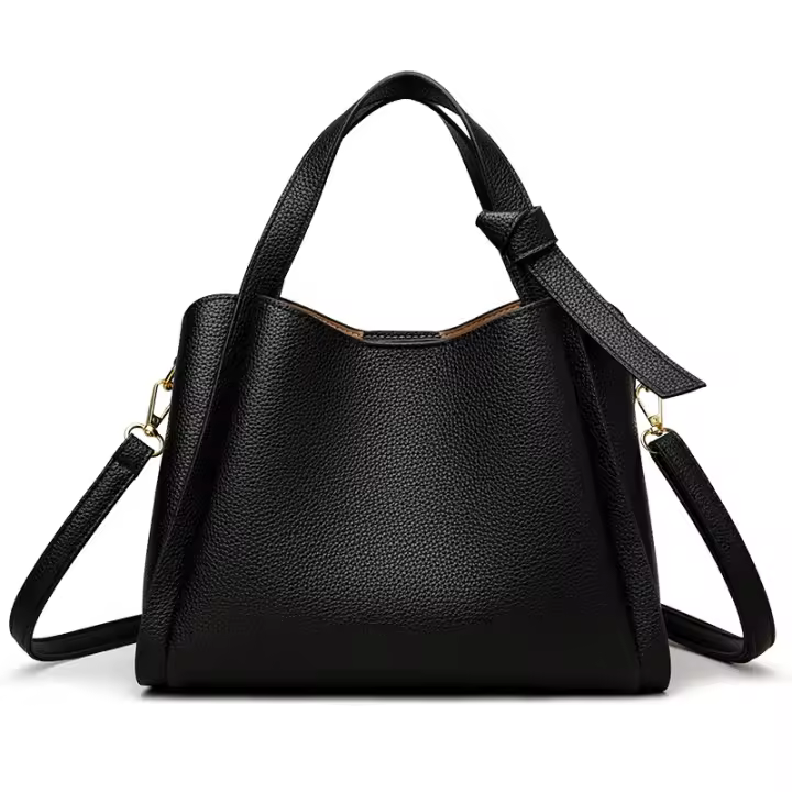 Cuero suave bolso de las mujeres bolso cesta de verduras de las mujeres bolso de hombro de alta gama crossbody atmósfera versátil cubo hombro - 1