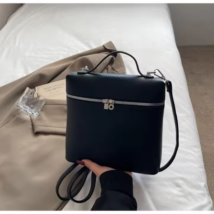 Mochila de viaje diario personalizada de PU de color sólido 2025, bolso cruzado simple de un solo hombro, bolso vertical para mujer - 1