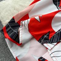 Vestidos largos elegantes para mujer, solapa, cuello en V, manga corta, cintura alta, oficina, Maxi Verde S - details 20