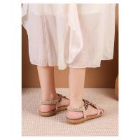 Elegantes Sandalias de Verano 2025 Boho con Strass Chanclas de Dedo de Cuero Genuino, Moda Playa y Fiesta, Diseño Exclusivo y Lujo - details 20