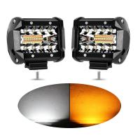 Coche LED luz de trabajo Pod 4 pulgadas 60W Punto de inundación Combo haz blanco amarillo estroboscópico Flash niebla lámpara de conducción para 4x4 todoterreno SUV ATV UTV - details 0