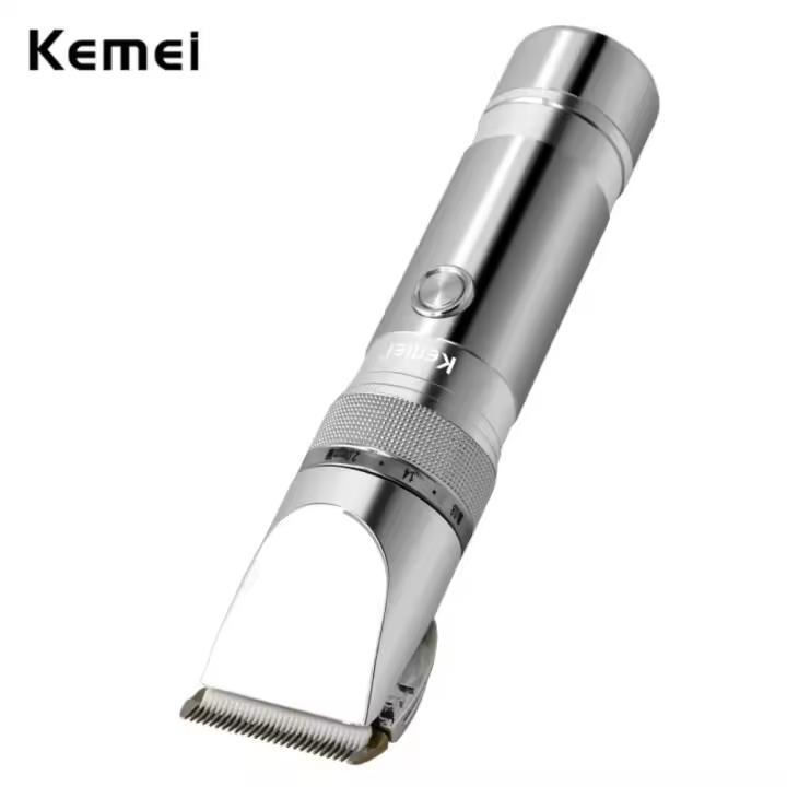 KEMEI-cortadora de pelo profesional, cortadora de pelo eléctrica recargable de aleación de aluminio, máquina para cortar Cabello, KM-9801 - 1