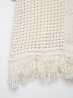 Estilo nueva chaqueta de ropa de mujer falda de punto a cuadros decorada con borlas - details 17