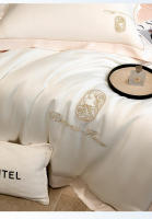 Juego de cama de alta gama para dormir desnudo, juego de sábanas de cuatro piezas de seda helada, funda de edredón sedosa nueva, sensación de verano 2025 - details 9