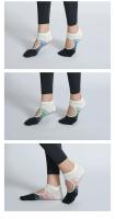 Calcetines de yoga de cinco dedos para mujer, calcetines de Pilates con punta abierta y tobillo bajo, antideslizantes, de silicona, con puntos - details 11