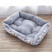 Cama acolchada de PANA con estampado para perro, canasto cálido de lana suave para gato y cachorro, color rosa - details 5
