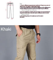 Pantalones De Ciudad Para Hombre Cargo Resistentes Al Agua Y Algodón Pantalones Casuales Multi-bolsillos Y Secado Rápido - details 12