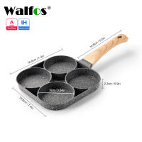 Walfos 2/4 Hole Non-Stick Frying Pan Thickened Omelet Pans Egg Burger Pancake Pot Ham Steak Pots Breakfast Maker Cookware - details 12